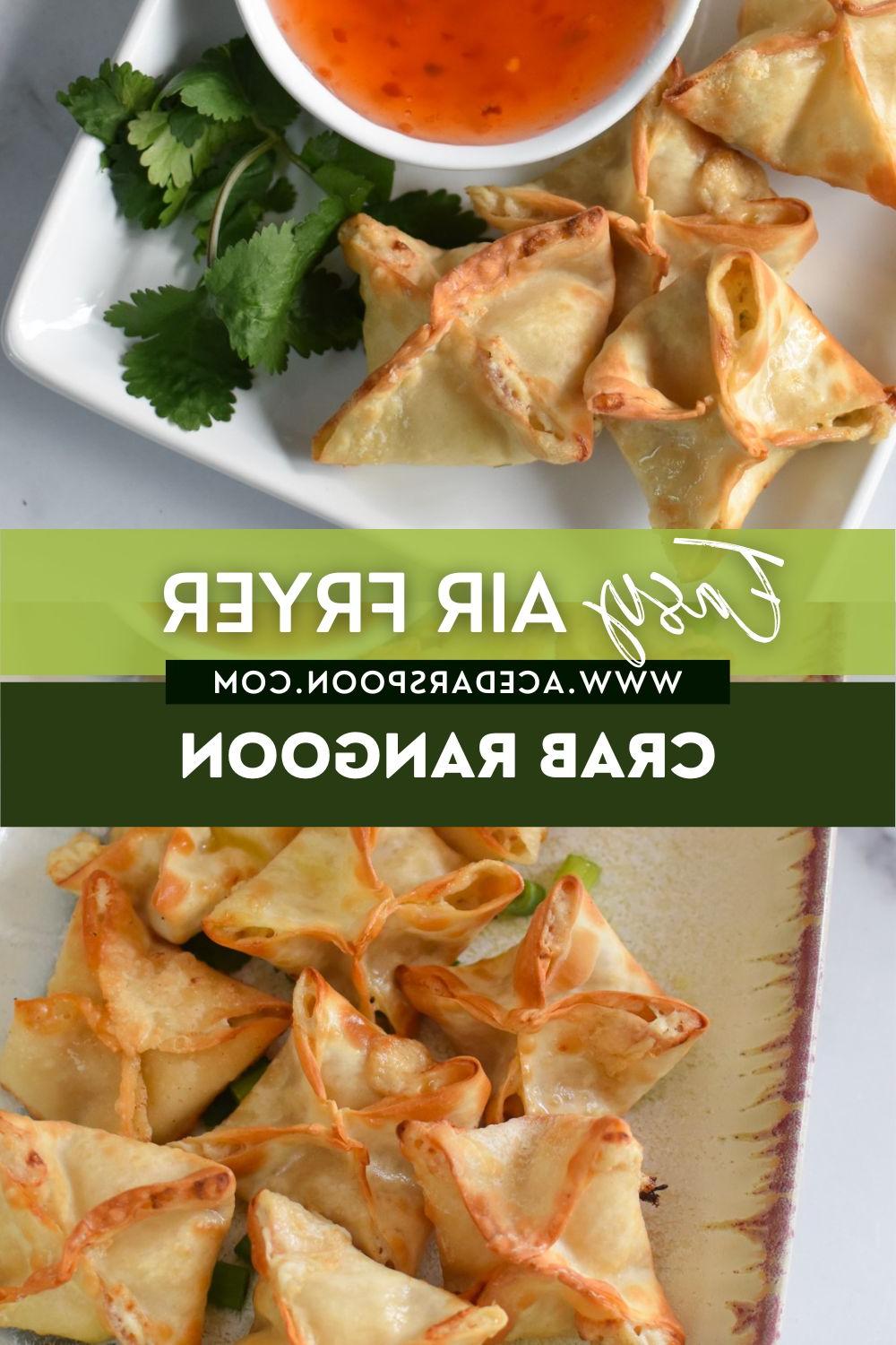 Crab Rangoon στη Φριτέζα Αέρος με λογότυπο.