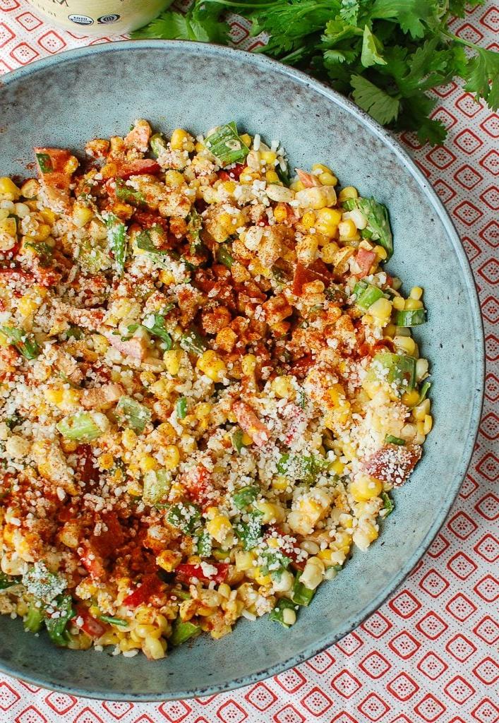 Μεξικάνικη Σαλάτα Καλαμποκιού του Δρόμου 3 Mexican Corn Salad with smoked paprika