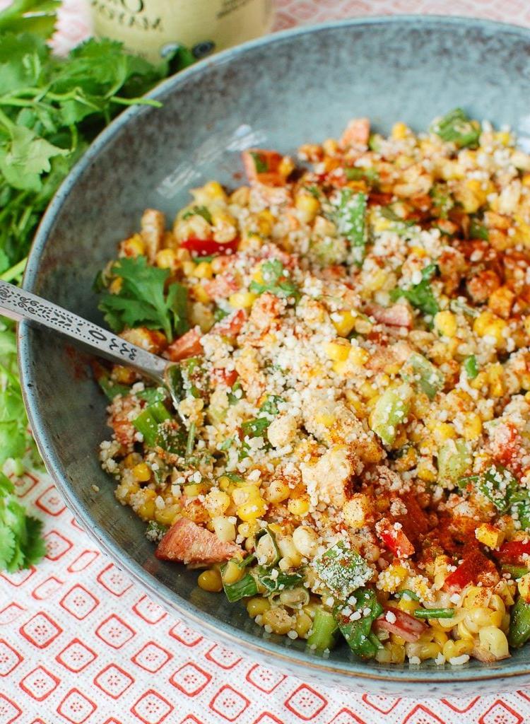Μεξικάνικη Σαλάτα Καλαμποκιού του Δρόμου 4 Mexican Corn Salad with fresh cilantro