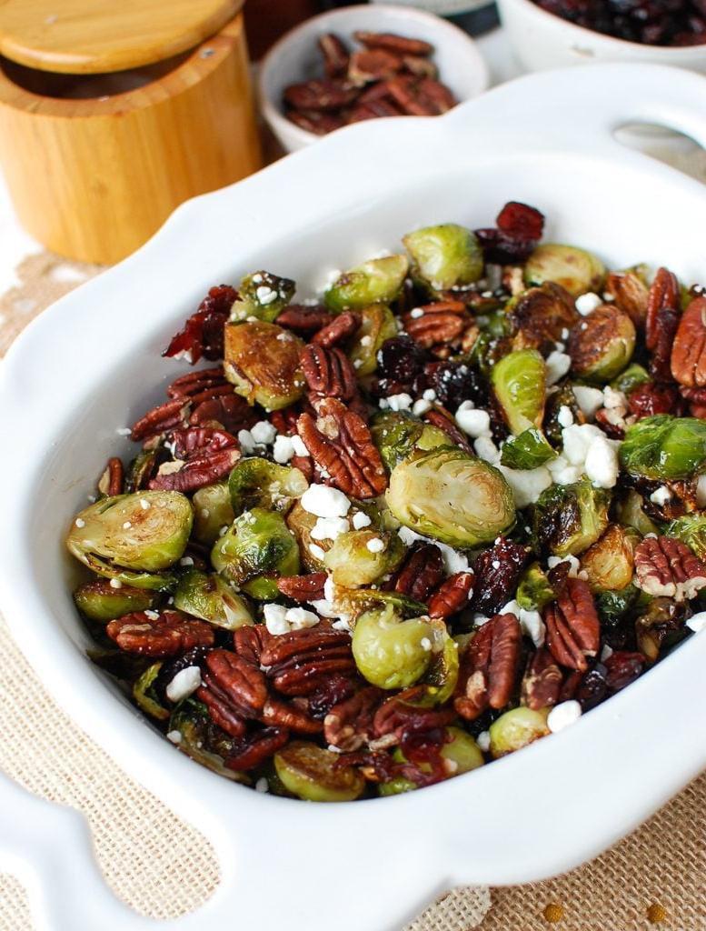 Λαχανάκια Βρυξελλών με Κράνμπερις 4 Brussels Sprouts with Cranberries with goat cheese