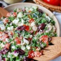 Ελληνικό Ταμπουλέ 7 Greek Tabbouleh with tomatoes.