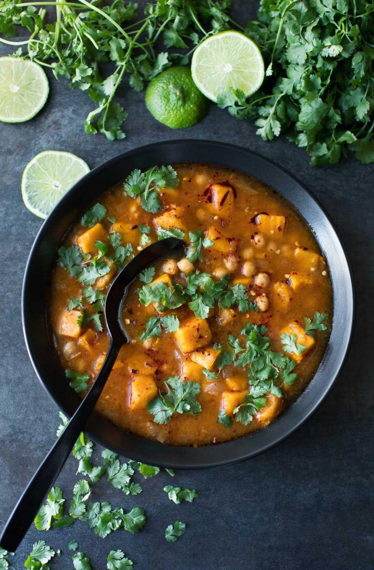 Πικάντικη Μαροκινή Σούπα Γλυκοπατάτας – Instant Pot + Κατσαρόλα