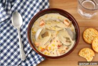 Golden Sweet Potato Corn Clam Chowder