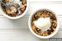 Decadent Chocolate Chip Cookie Apple Crumble for Two