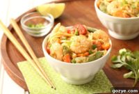 Sesame Shrimp Peanut Noodle Bowl