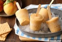Creamy Peach Yogurt Pops
