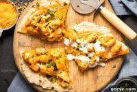 Crispy No Yeast Buffalo Chicken Pizza