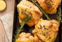 Honey Mustard Glazed Chicken Thighs