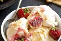Dreamy Strawberry Cheesecake Ice Cream