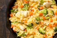 Creamy Cheesy Chicken Broccoli Rice Casserole