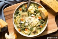 Comforting One-Pot Spinach Mushroom Dumpling Soup