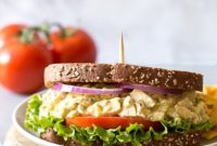 Mediterranean Garlic Hummus Chicken Salad Sandwiches