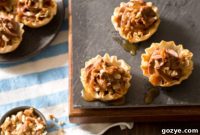 Mini No Bake Turtle Cheesecake Phyllo Cups
