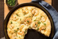 Zesty Shrimp Scampi Skillet Pizza
