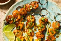 Char-Grilled Teriyaki Shrimp and Pineapple Skewers