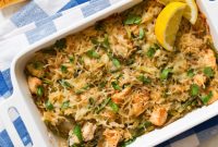 Zesty Lemon Chicken Rice Bake