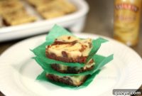 Decadent Irish Cream Cheesecake Brownies