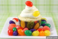 Rainbow Jelly Bean Cupcakes