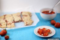 Strawberry Cream Biscuits with Sweet Berry Drizzle