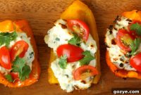 Creamy Herb Stuffed Grilled Peppers