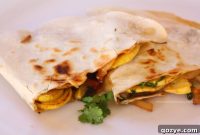 Golden Summer Squash Mushroom Quesadillas