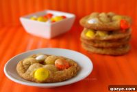 Fall Harvest White Chocolate M and M Candy Corn Cookies