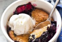 Cozy Blueberry Cobbler for Two