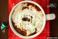 Velvet Cherry Cordial Mint Truffle Hot Chocolate, Crowned with Marshmallow Dream