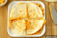 Cheesy Buffalo Chicken Dip Quesadillas