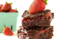Decadent Strawberry Chocolate Brownies