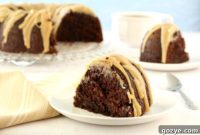 Caramel Glazed Double Chocolate Espresso Bundt Cake