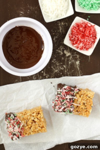 Small Batch Peanut Butter Rice Krispie Treats made in a loaf pan