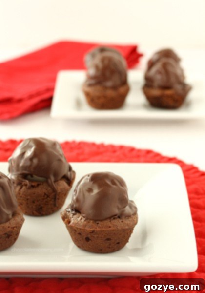 Assembling Chocolate Covered Cherry Brownie Cups