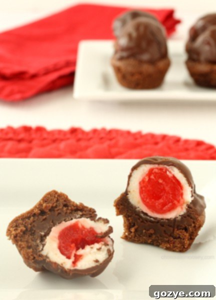 Finished Chocolate Covered Cherry Brownie Cups