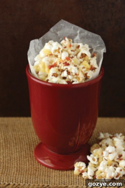 Irish Cheese and Bacon Popcorn, a delightful savory snack
