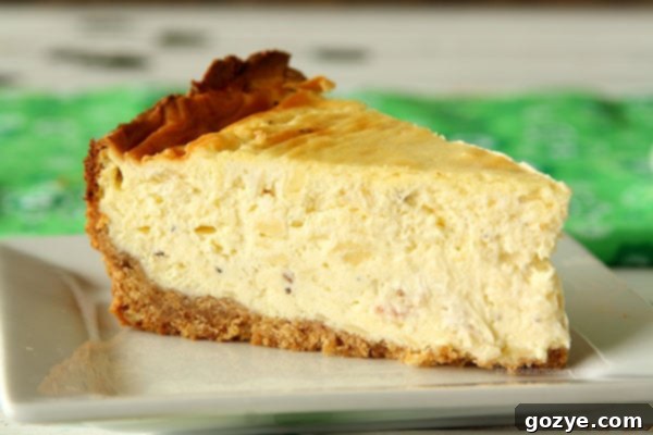 Irish Cheese and Bacon Cheesecake with Walnut Crust