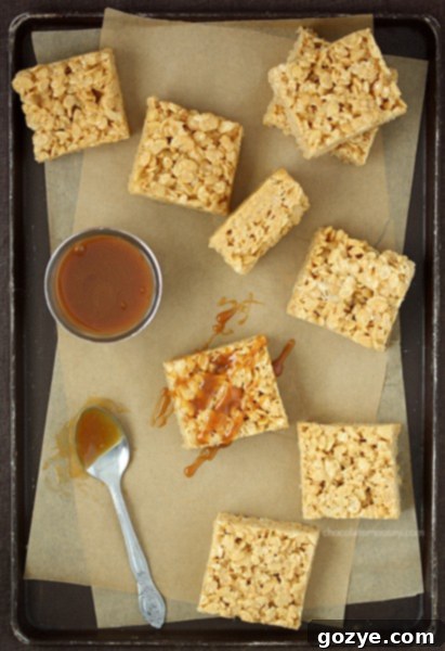 Caramel Rice Crispy Treats