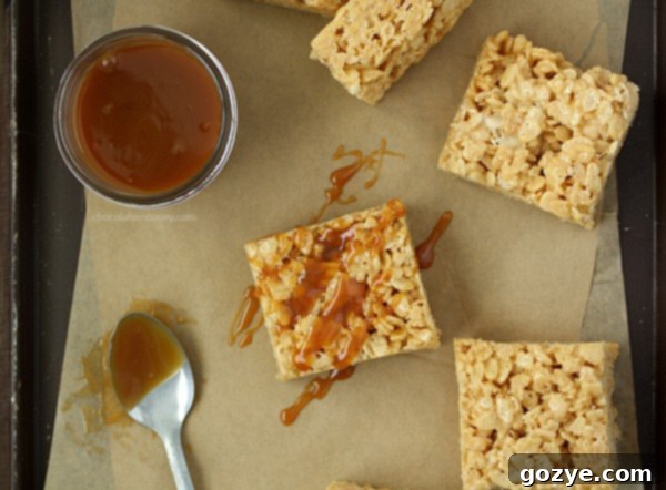 Caramel Rice Crispy Treats
