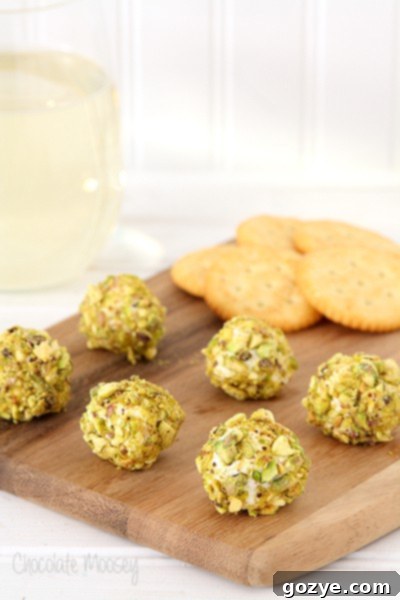 Goat Cheese, Bacon, and Pistachio Truffles - Mini Cheese Balls for Parties