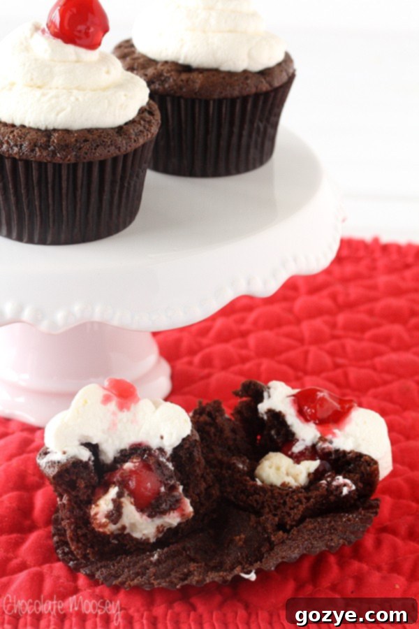 Decadent Cherry Cheesecake Cupcakes 6 Cherry Cheesecake Stuffed Cupcakes
