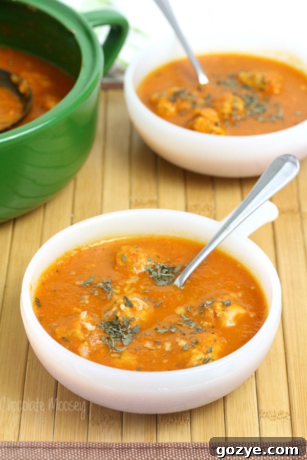Comforting Chicken Parmesan Meatball Soup 2 Chicken Parmesan Meatball Soup