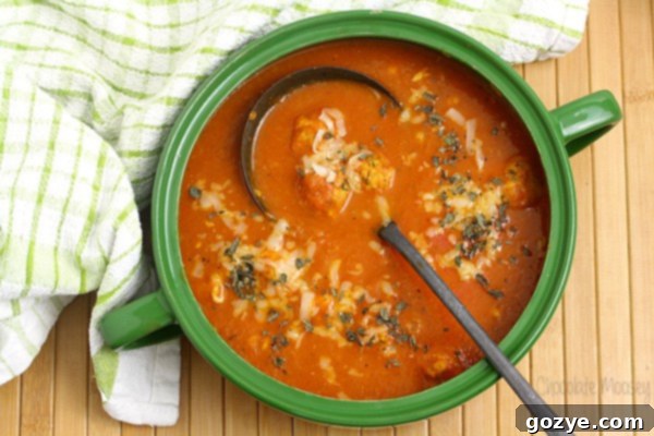 Comforting Chicken Parmesan Meatball Soup 3 Chicken Parmesan Meatball Soup