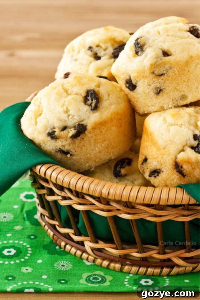 Irish Soda Bread Muffins in bread basket