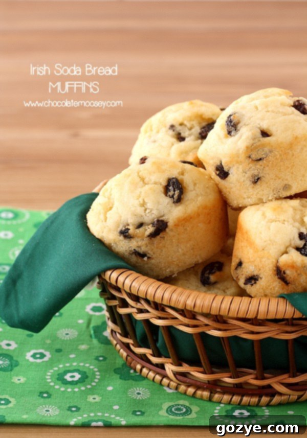 Irish Soda Bread Muffins in bread basket