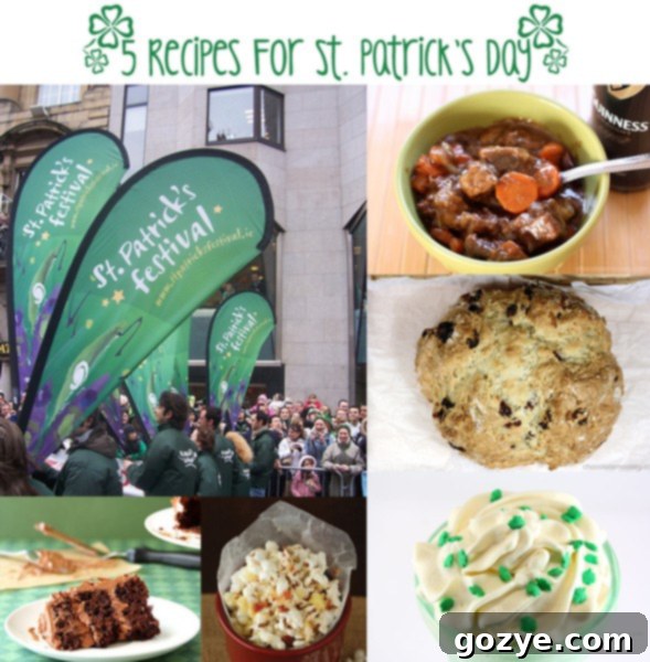 St. Patrick's Day Recipes: A collection of Irish-inspired dishes including stew, soda bread, and desserts, perfect for celebrating March 17th.