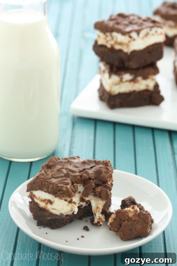 Crispy Peanut Butter Marshmallow Brownies - The ultimate decadent treat with multiple layers.