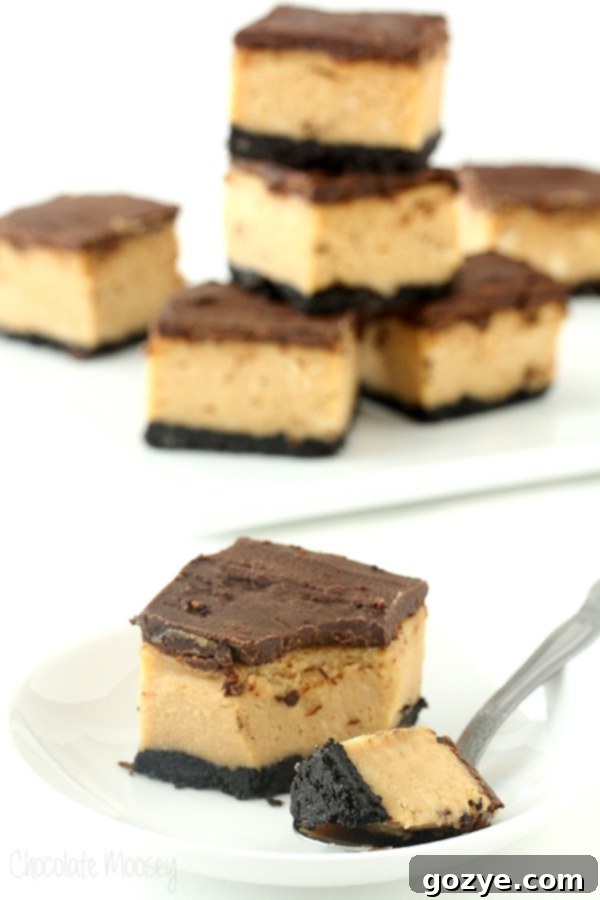 Hand holding a Buckeye Cheesecake Bar, ready to be eaten