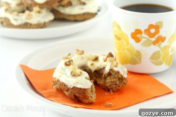 Close-up of Carrot Cake Baked Doughnuts