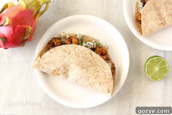 Fajita-Spiced Shrimp Tacos With Dragon Fruit Salsa