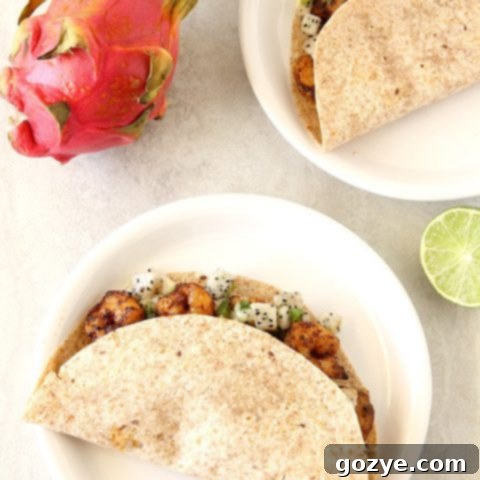 Fajita-Spiced Shrimp Tacos With Dragon Fruit Salsa